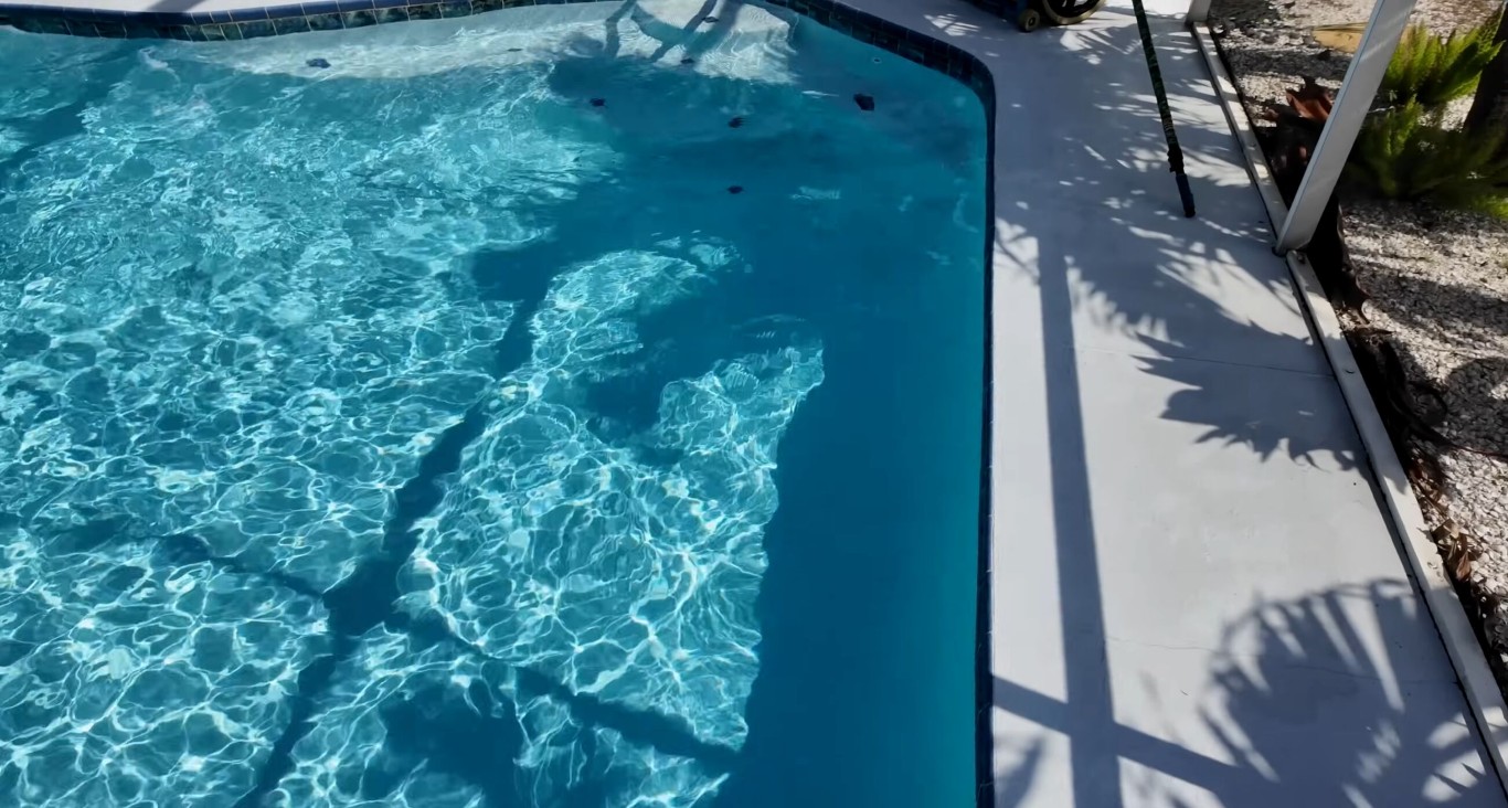 Crystal clear pool water after professional treatment in Maricopa, AZ
